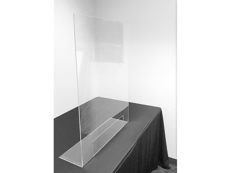 acrylic clear partitions partition displays trade