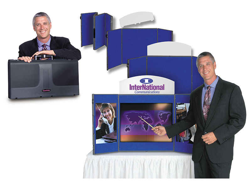 briefcase table top displays